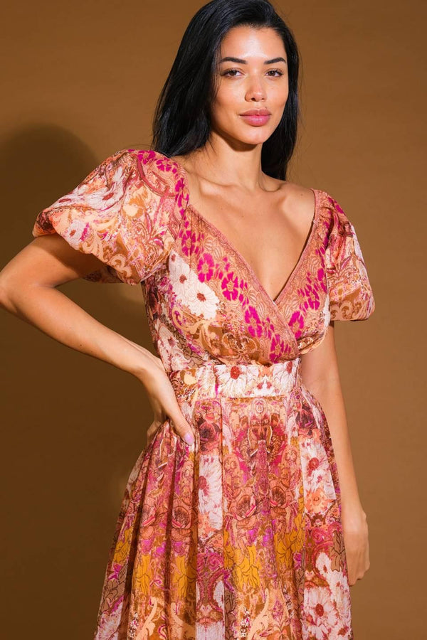 FOR GOOD WOVEN MIDI DRESS.