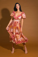 FOR GOOD WOVEN MIDI DRESS.