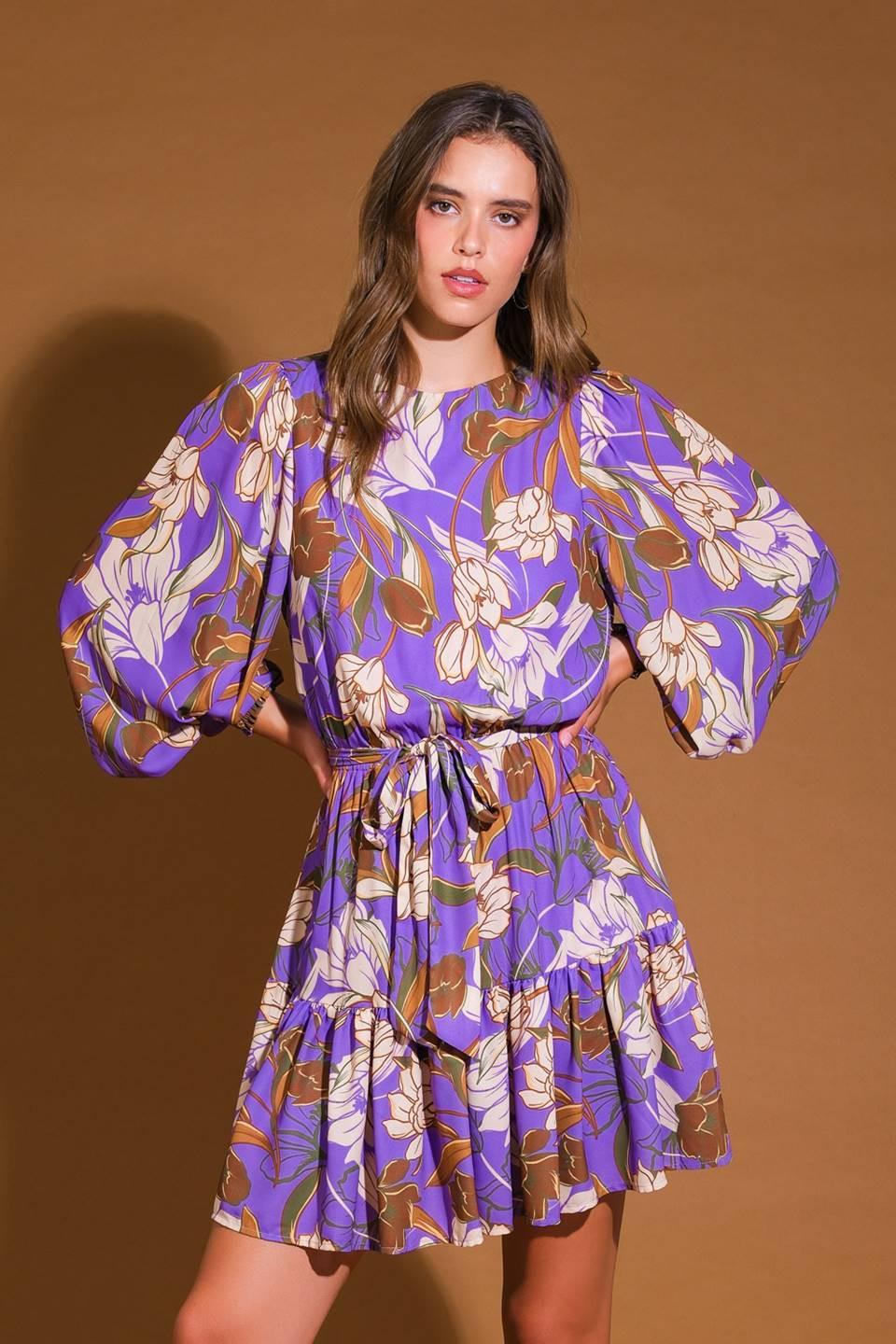 URBAN OASIS WOVEN MINI DRESS.