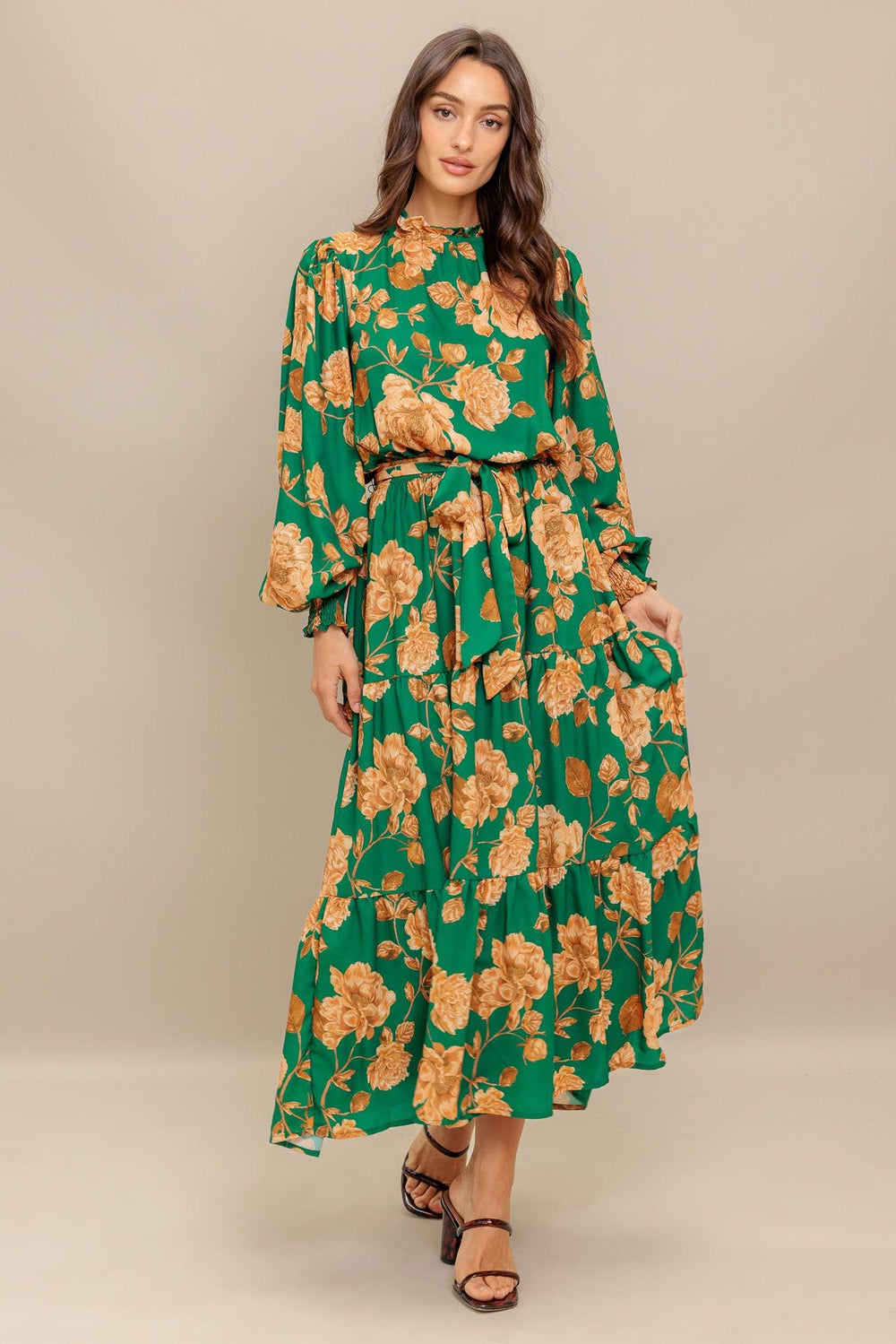 SONGS ABOUT YOU WOVEN MIDI DRESS.