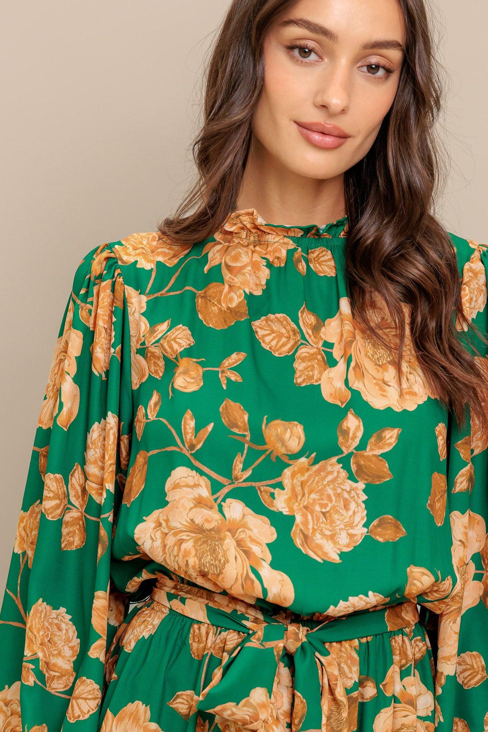 SONGS ABOUT YOU WOVEN MIDI DRESS.