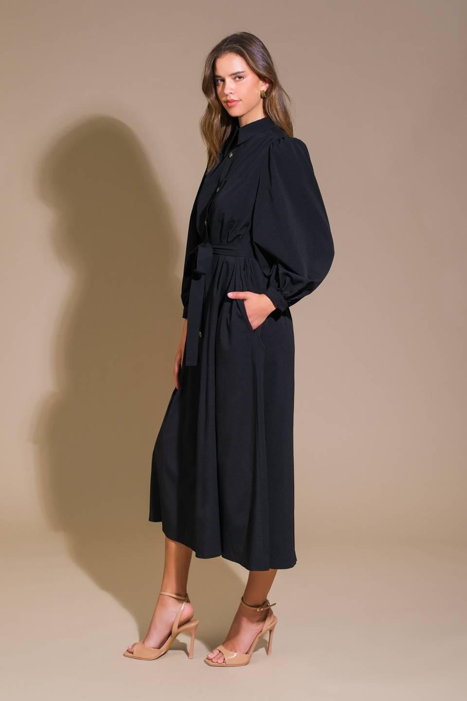 CAN'T RELACE YOU WOVEN MIDI DRESS.