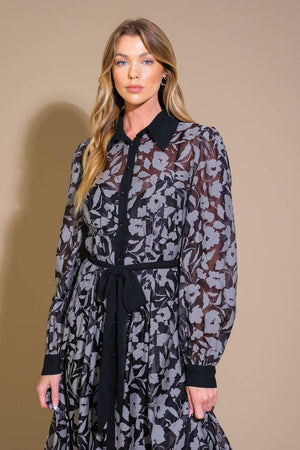 CAPTIVATING ALWAYS JACQUARD MIDI DRESS.