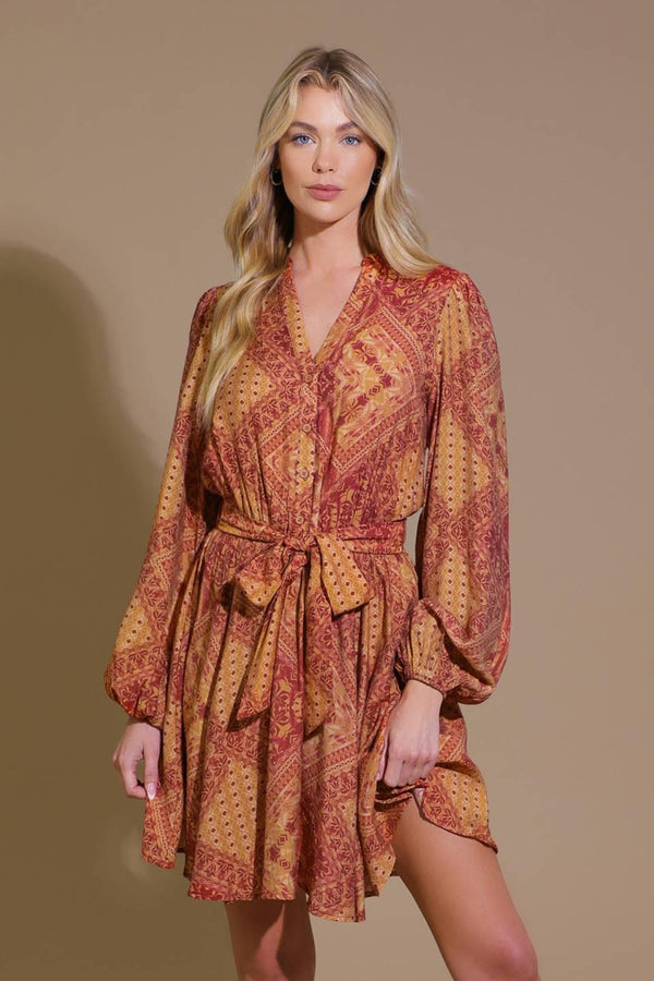 DEEPLY DELIGHTFUL WOVEN MINI DRESS.