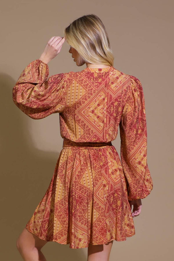 DEEPLY DELIGHTFUL WOVEN MINI DRESS.
