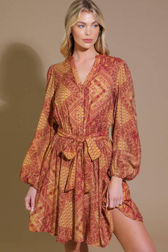 DEEPLY DELIGHTFUL WOVEN MINI DRESS.