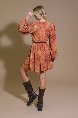 DEEPLY DELIGHTFUL WOVEN MINI DRESS.