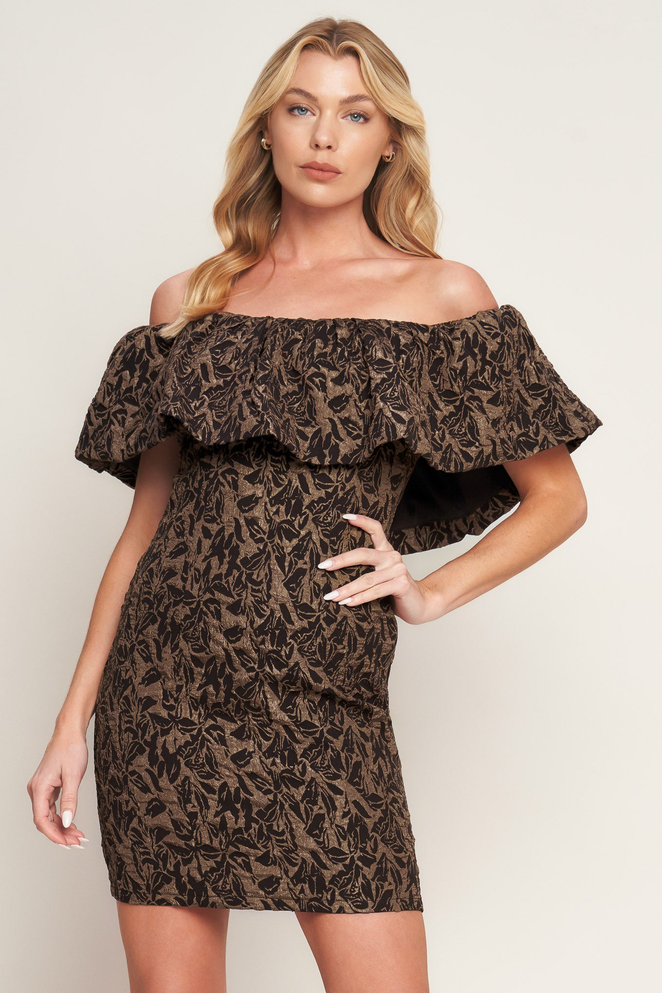 WHEREVER YOU MAY GO WOVEN MINI DRESS