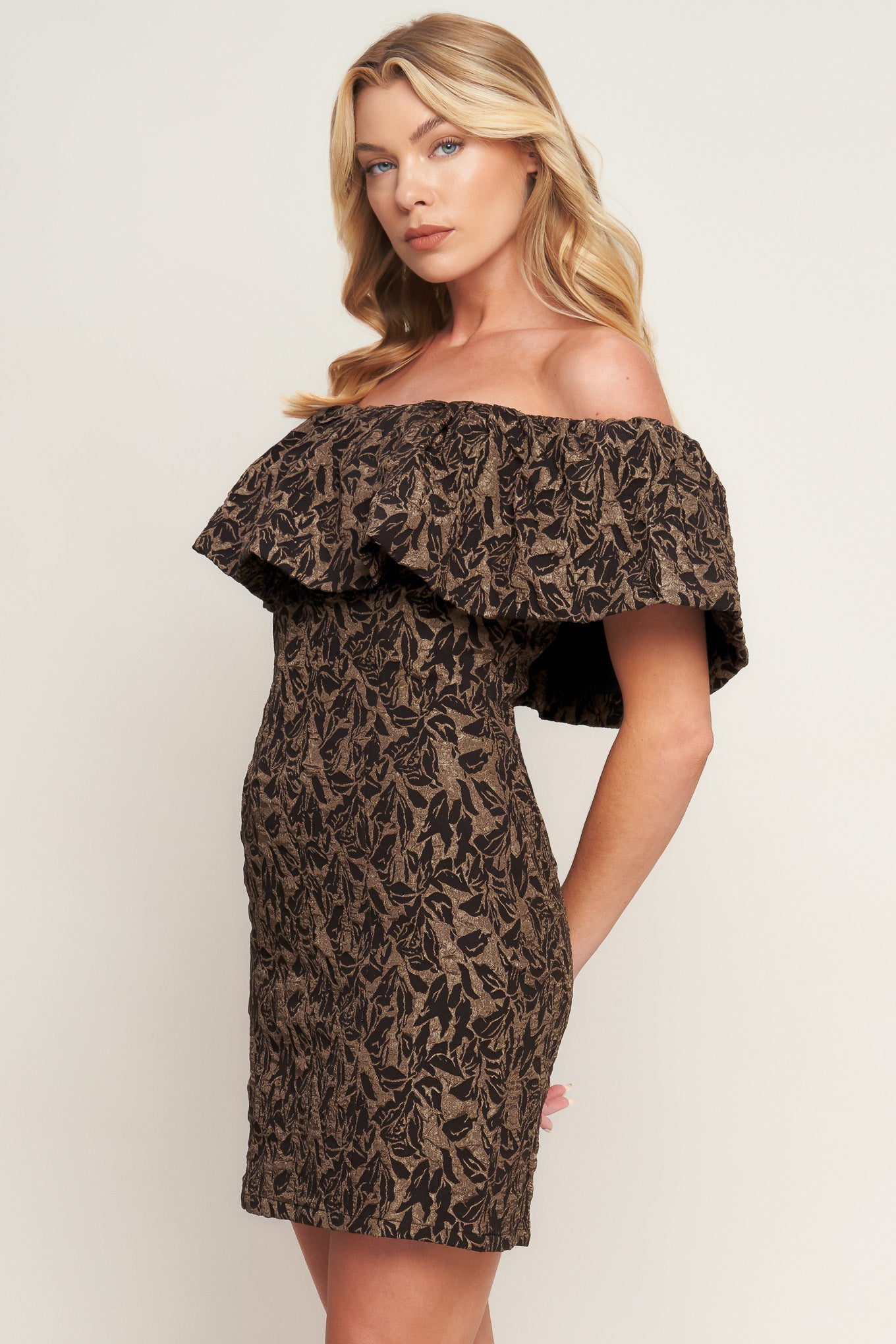 WHEREVER YOU MAY GO WOVEN MINI DRESS