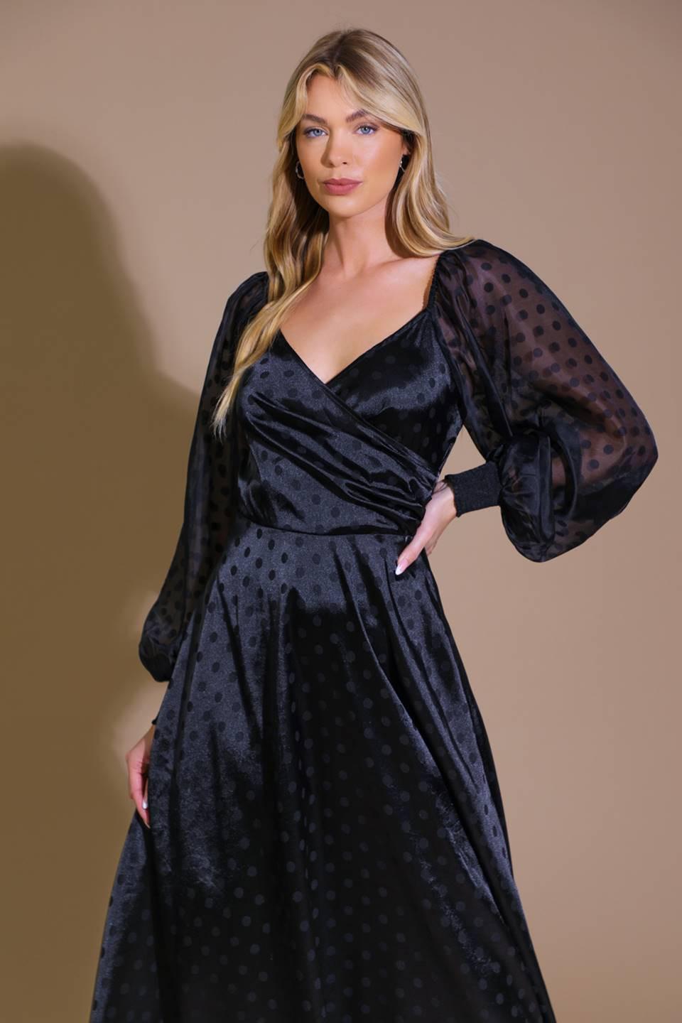 LUMINOUS VIBES WOVEN MIDI DRESS.