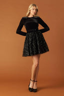 CAFÉ CONVERSATION WOVEN MINI DRESS.