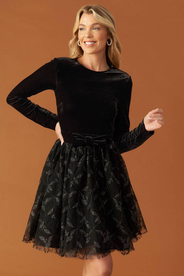 CAFÉ CONVERSATION WOVEN MINI DRESS.
