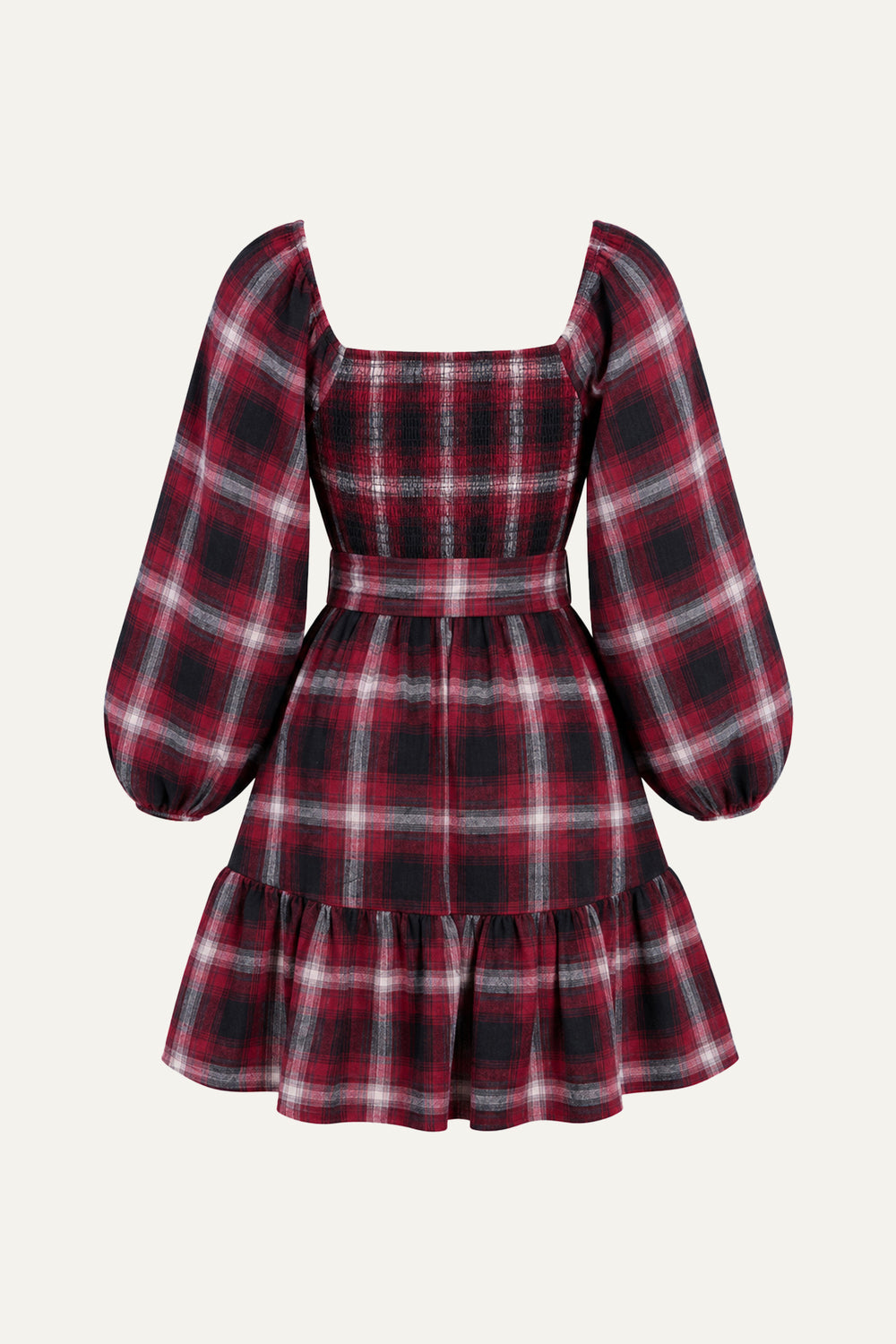 BE WITH YOU WOVEN PLAID MINI DRESS