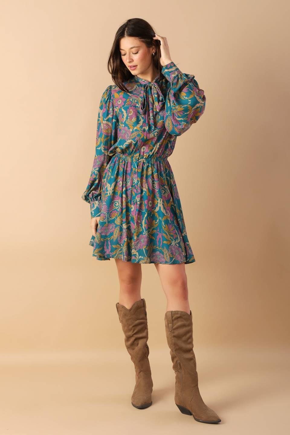 MUCH TO DO WOVEN MINI DRESS.