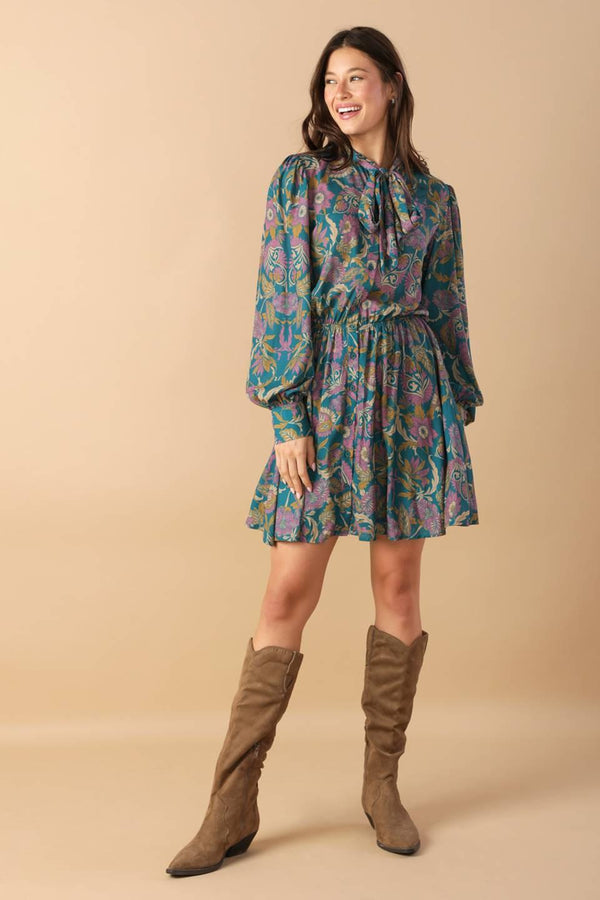 MUCH TO DO WOVEN MINI DRESS.