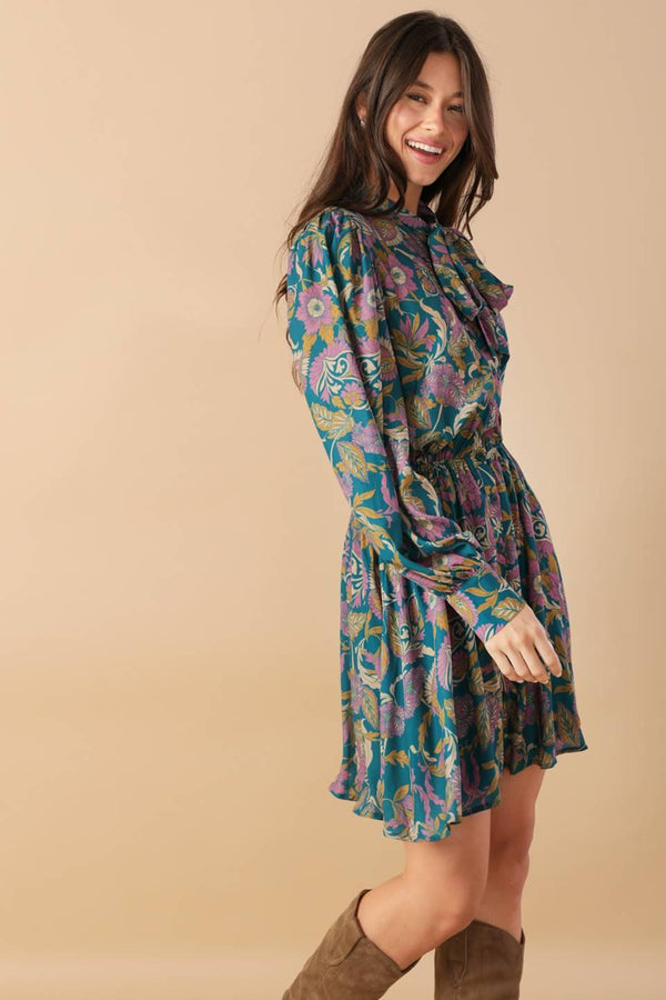 MUCH TO DO WOVEN MINI DRESS.