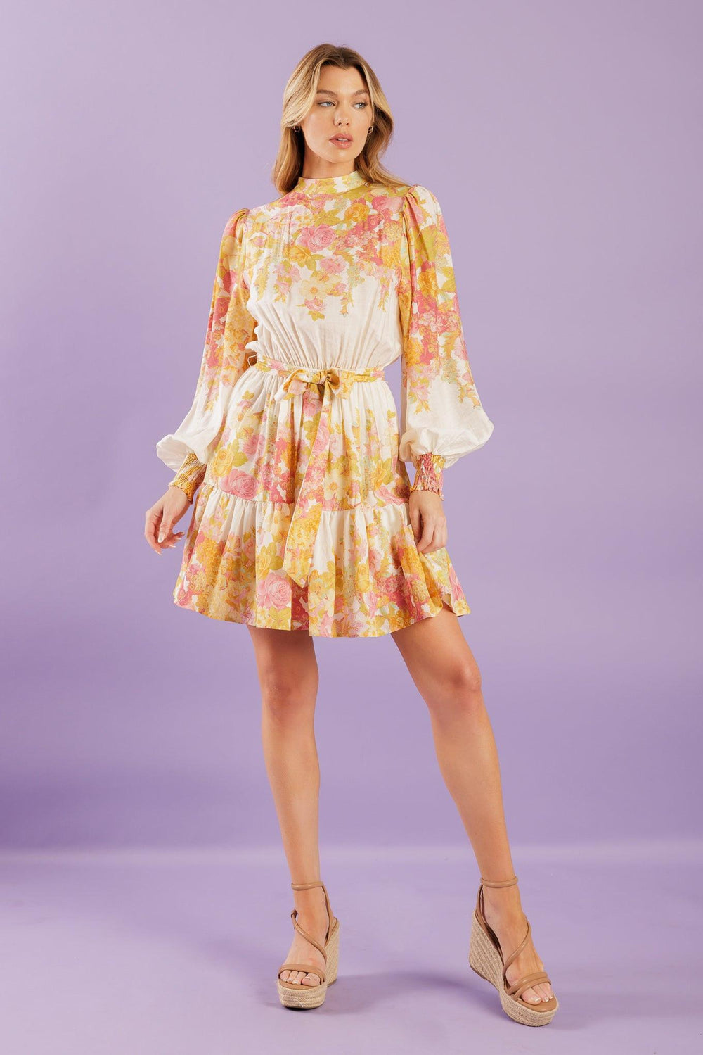 GO GET IT PINK WOVEN MINI DRESS.
