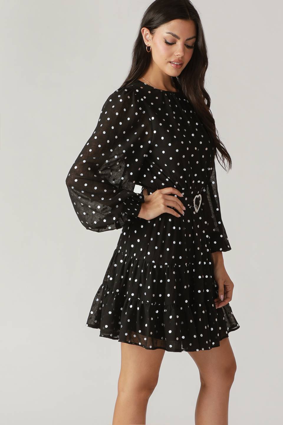 DANCING IN THE RAIN WOVEN MINI DRESS