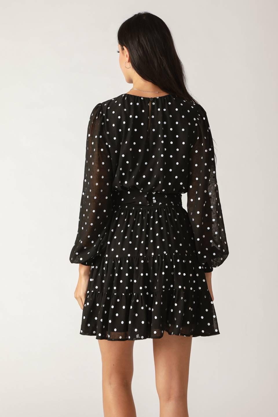 DANCING IN THE RAIN WOVEN MINI DRESS.