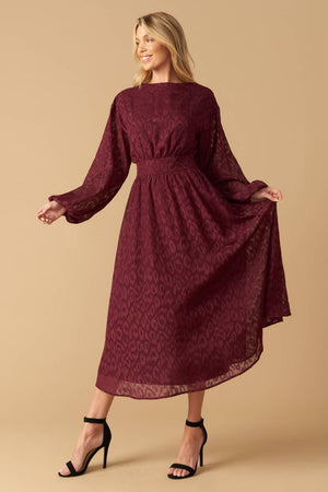 TOO GOOD TO BE TRUE WOVEN MIDI DRESS.