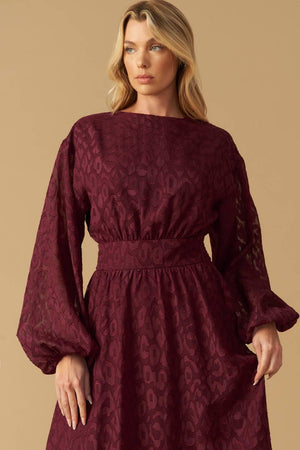 TOO GOOD TO BE TRUE WOVEN MIDI DRESS.