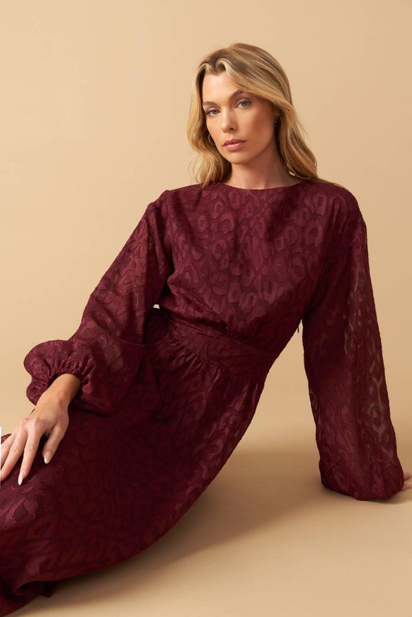 TOO GOOD TO BE TRUE WOVEN MIDI DRESS.