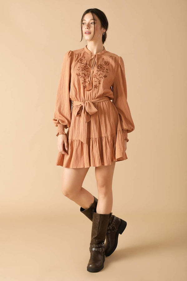 WANDERING MIND WOVEN MINI DRESS - Flying Tomato - DRESSES - Flying Tomato