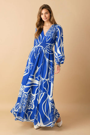 DANCING DEWDROPS WOVEN MAXI DRESS.