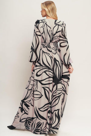 DANCING DEWDROPS WOVEN MAXI DRESS.