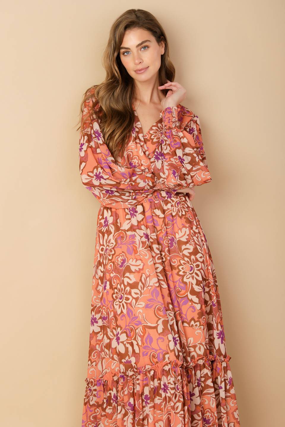 WHISPERING WILLOWS WOVEN MAXI DRESS