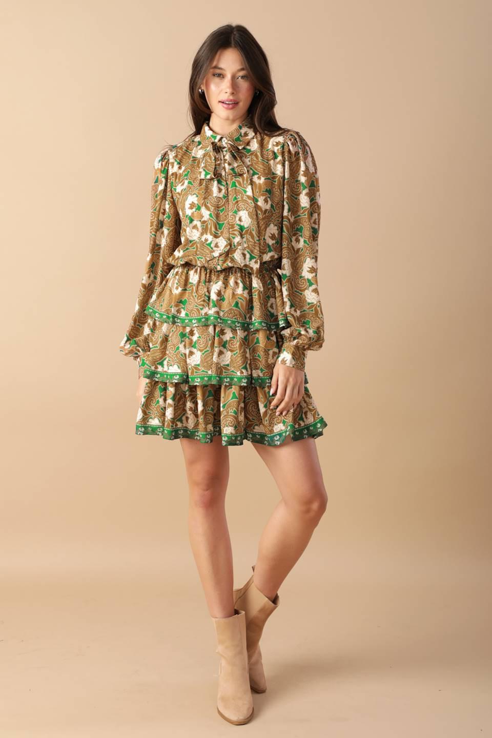 OPEN PATH WOVEN MINI DRESS.