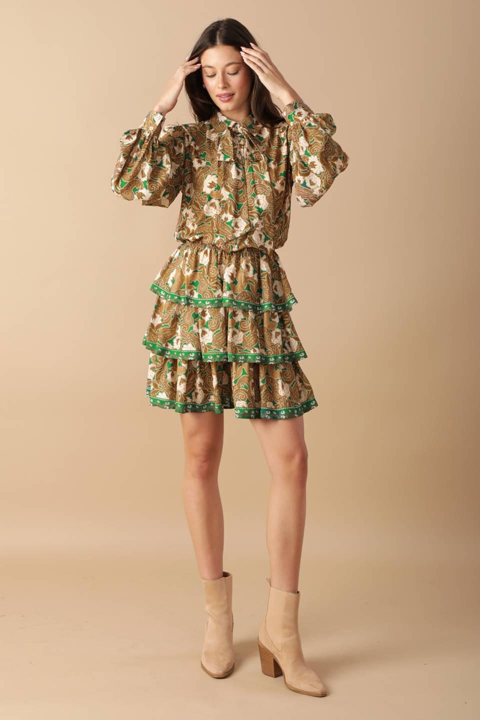 OPEN PATH WOVEN MINI DRESS.