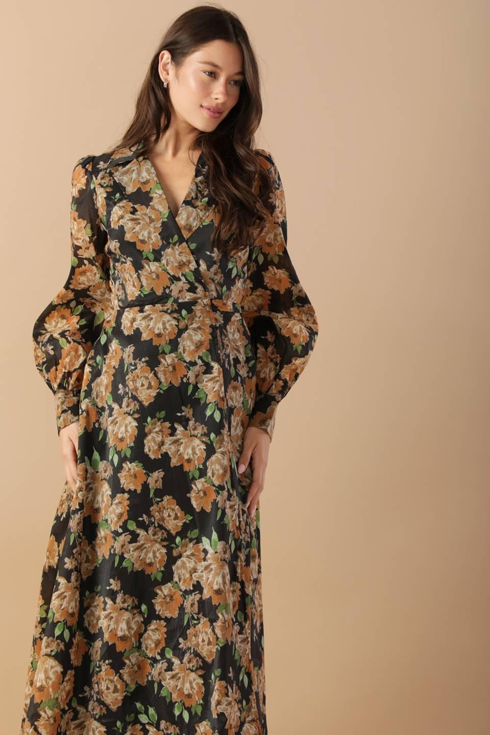 TIME TO EVOLVE WOVEN MIDI DRESS.