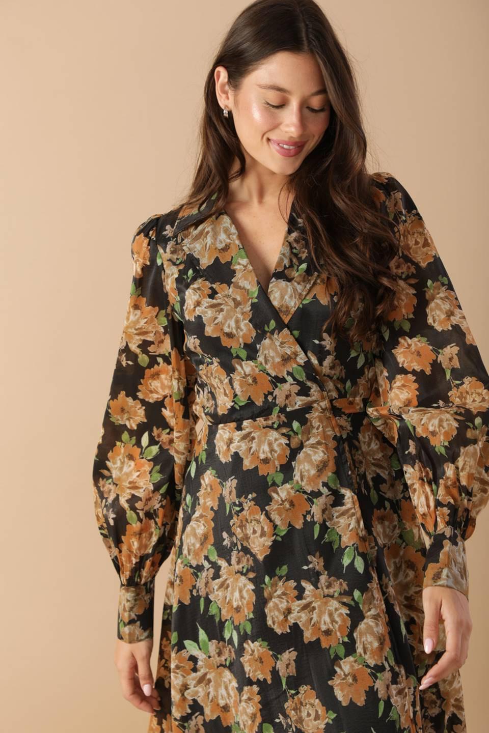 TIME TO EVOLVE WOVEN MIDI DRESS.