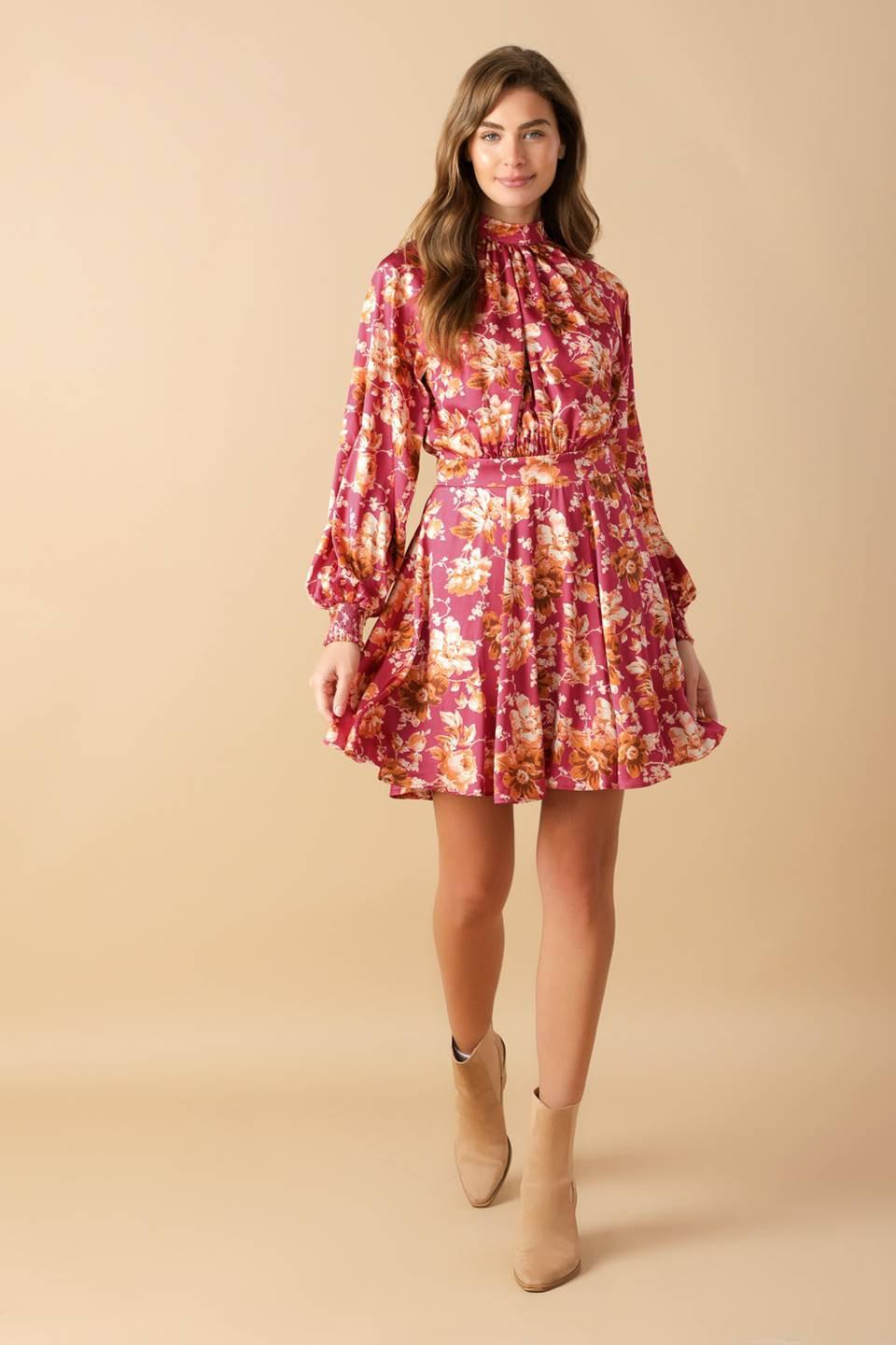 LUXE LEGACY WOVEN MINI DRESS.
