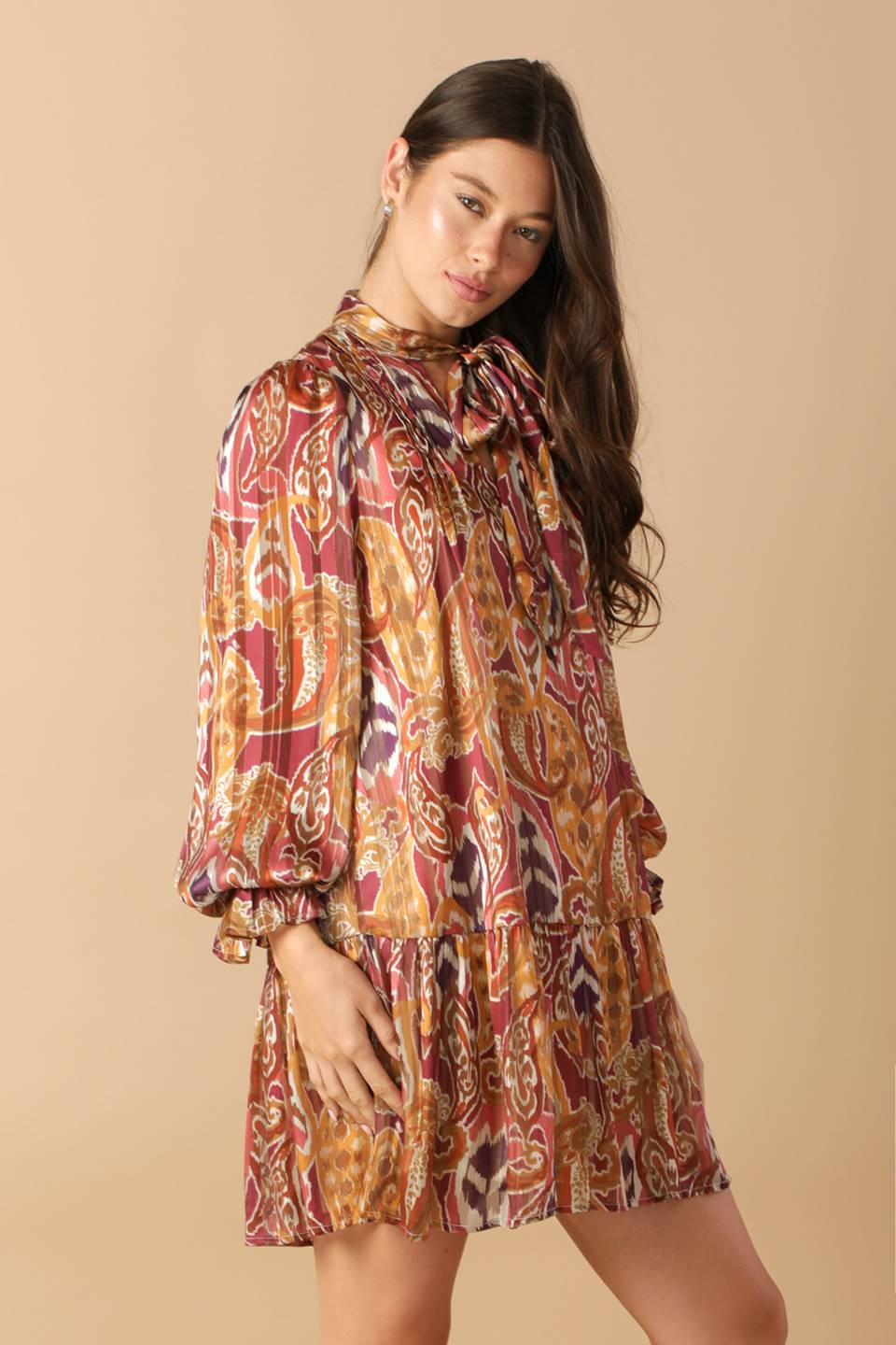 COOL EMBRACE WOVEN MINI DRESS