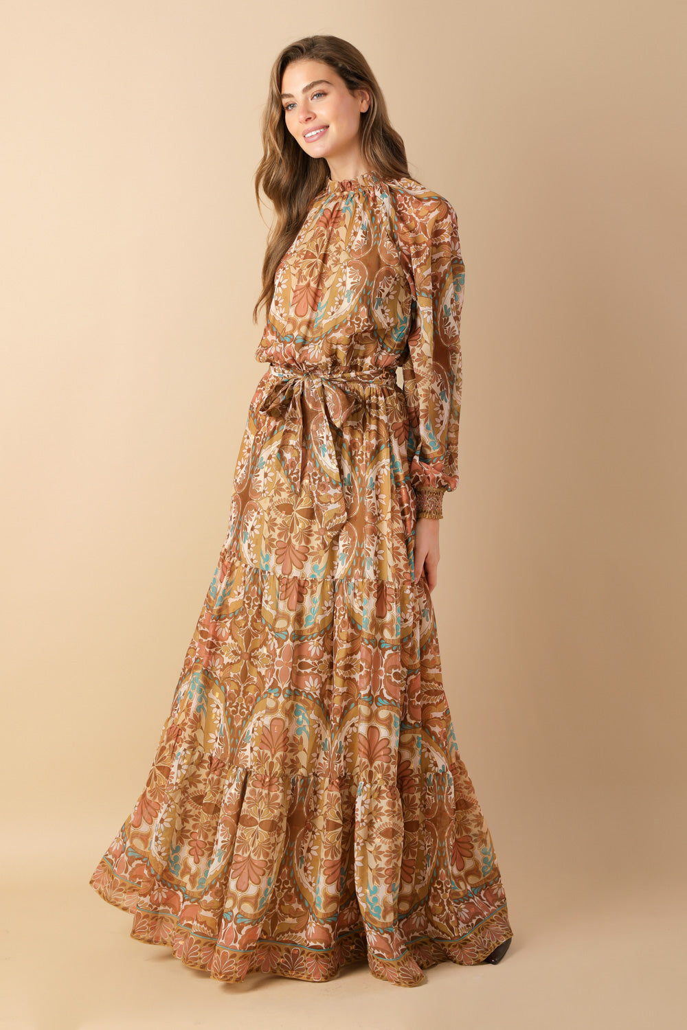 TIMELESS TAPESTRY WOVEN MAXI DRESS