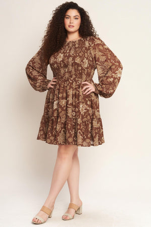 SWEET REMINISCENCE WOVEN MINI DRESS.