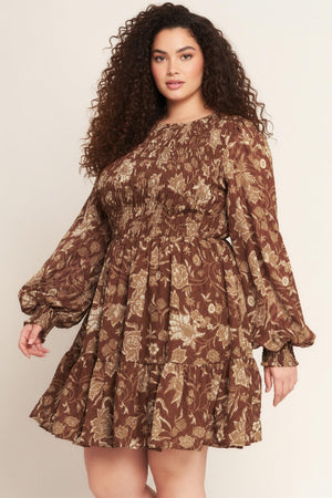 SWEET REMINISCENCE WOVEN MINI DRESS.