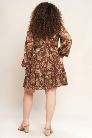 SWEET REMINISCENCE WOVEN MINI DRESS.