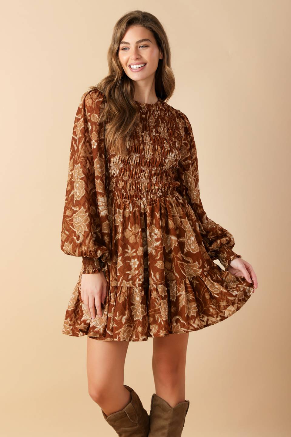 SWEET REMINISCENCE WOVEN MINI DRESS