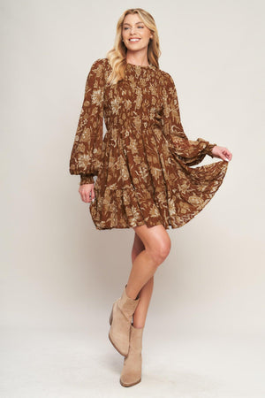 SWEET REMINISCENCE WOVEN MINI DRESS.
