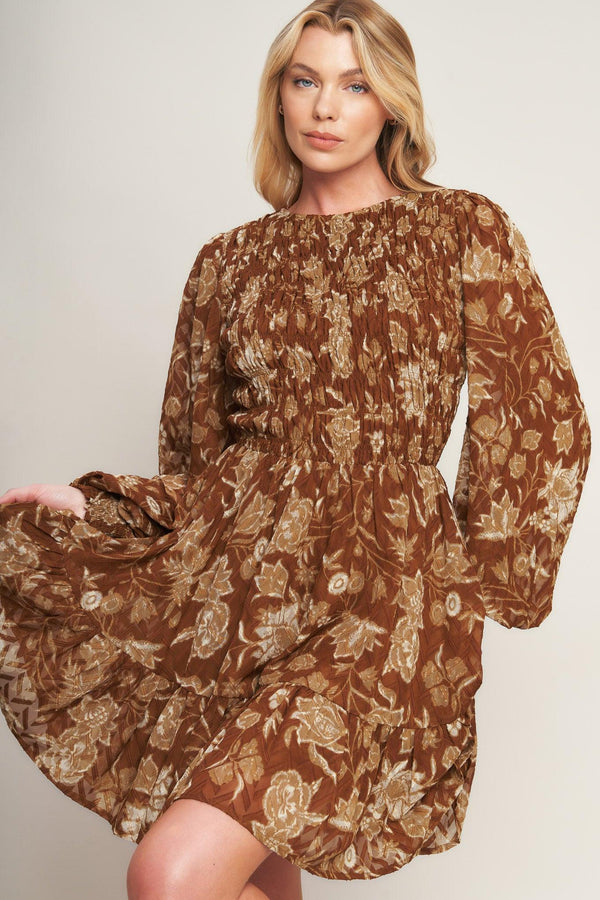 SWEET REMINISCENCE WOVEN MINI DRESS.