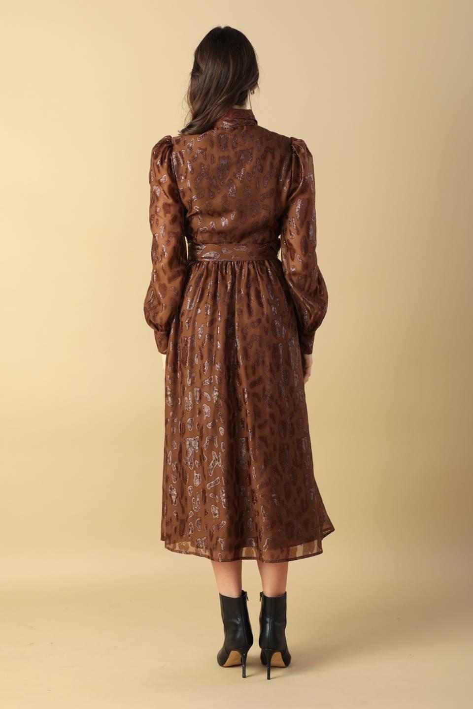 ALONG THE WAY WOVEN MIDI DRESS.