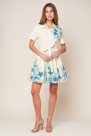 ALWAYS REMARKABLE WOVEN MINI DRESS.
