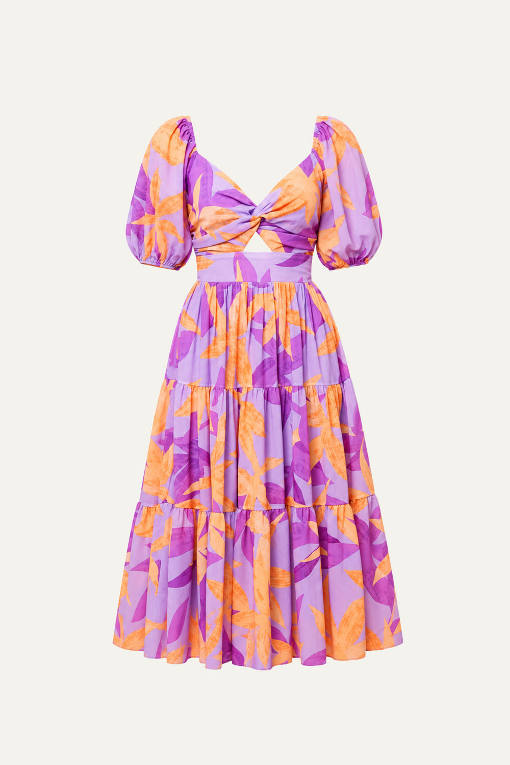 BLOOMING BRUNCH WOVEN MIDI DRESS