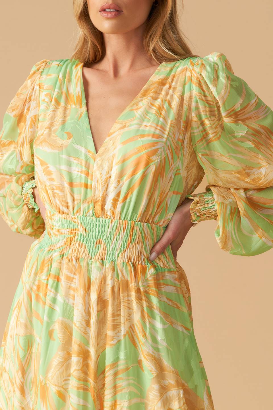 SUNSET SASHAY WOVEN MAXI DRESS