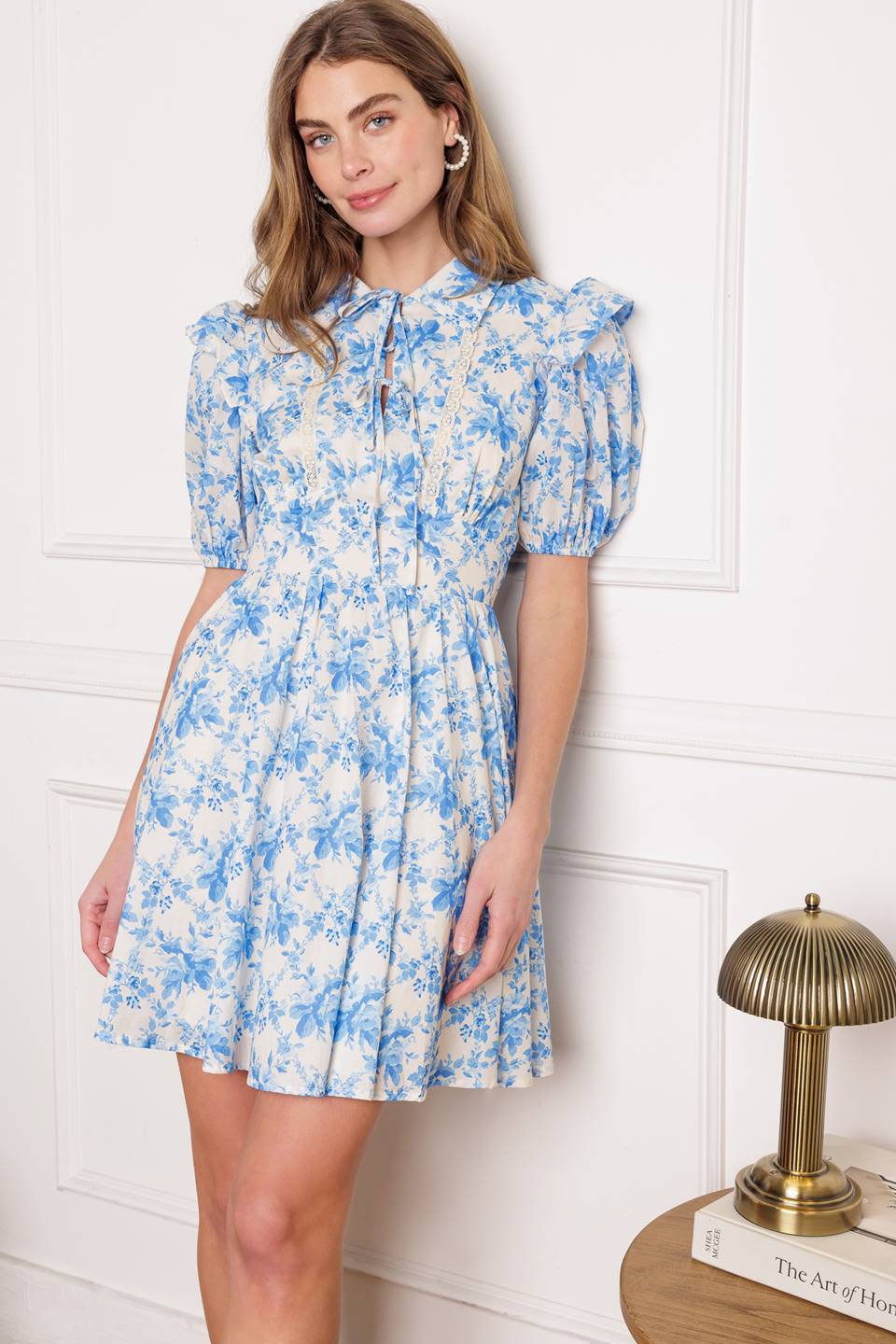 BLOOMING SHORES WOVEN MINI DRESS