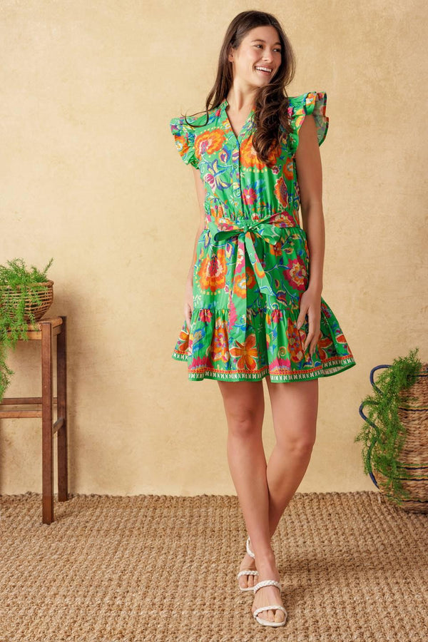 BRIGHTER DAYS WOVEN MINI DRESS - Flying Tomato - DRESSES - Flying Tomato