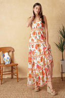 EASY ON ME IVORY RED MIDI DRESS - Flying Tomato - DRESSES - Flying Tomato